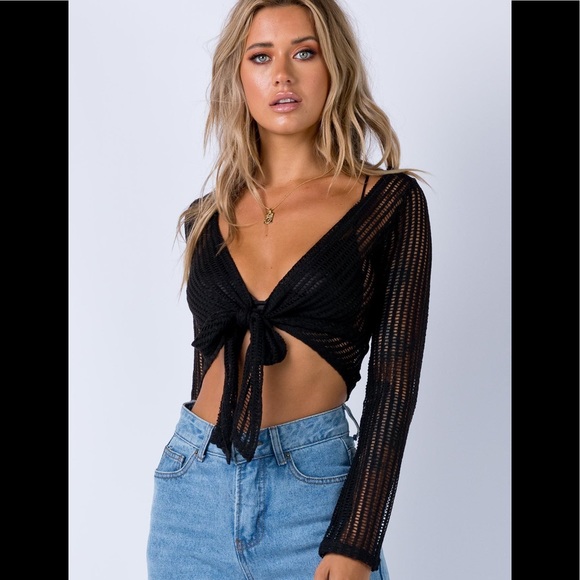 Princess Polly Tops - Princess Polly Knit Crop Top